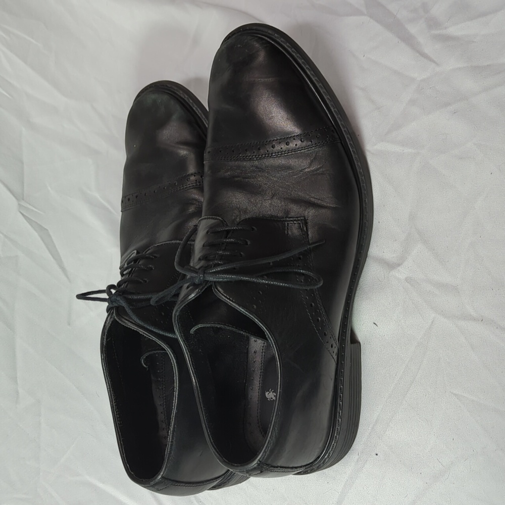Sz 13M Stafford Leather Dress Shoes with Memory Foam - Picture 3 of 8
